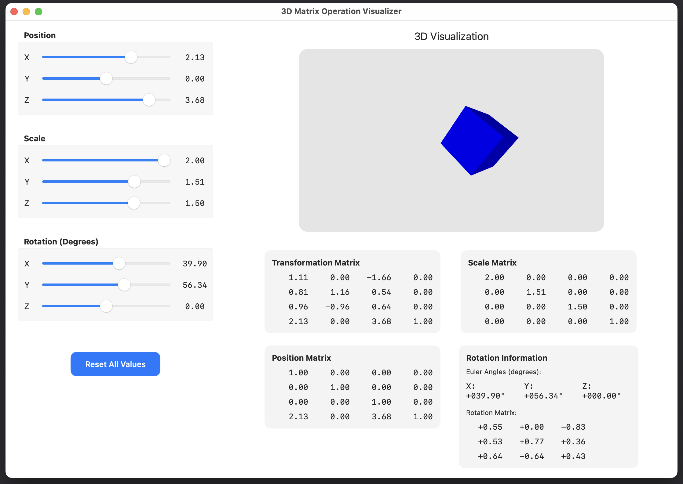 Matrix Test App